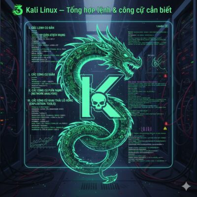 Tổng hợp ngắn gọn các lệnh phổ biến và công cụ thiết yếu (Nmap, Wireshark, Metasploit, Burp, Aircrack) kèm mẹo an toàn nhanh — phù hợp cho lab và học tập. Chỉ sử dụng trên hệ thống bạn sở hữu hoặc được phép kiểm thử