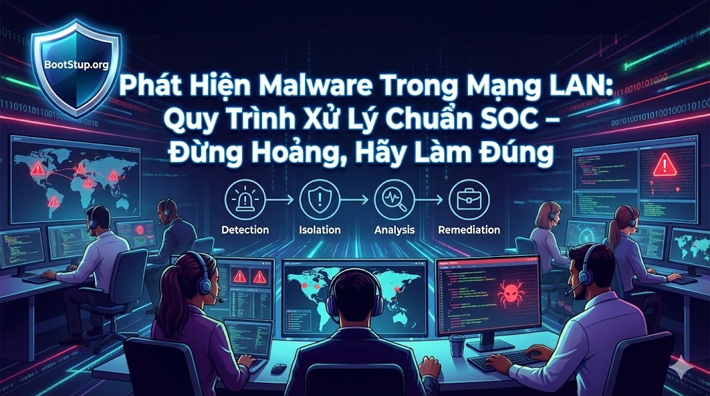 Phát Hiện Malware Trong Mạng LAN: Quy Trình Xử Lý Chuẩn SOC – Đừng Hoảng, Hãy Làm Đúng