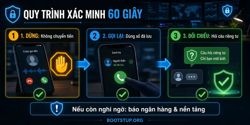 Quy trình xác minh 60 giây khi nghi ngờ mạo danh deepfake